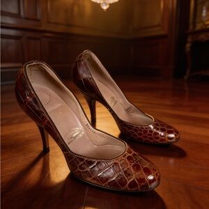 FORNARINA WOMENS HEELS BROWN SIZE 6-6.5